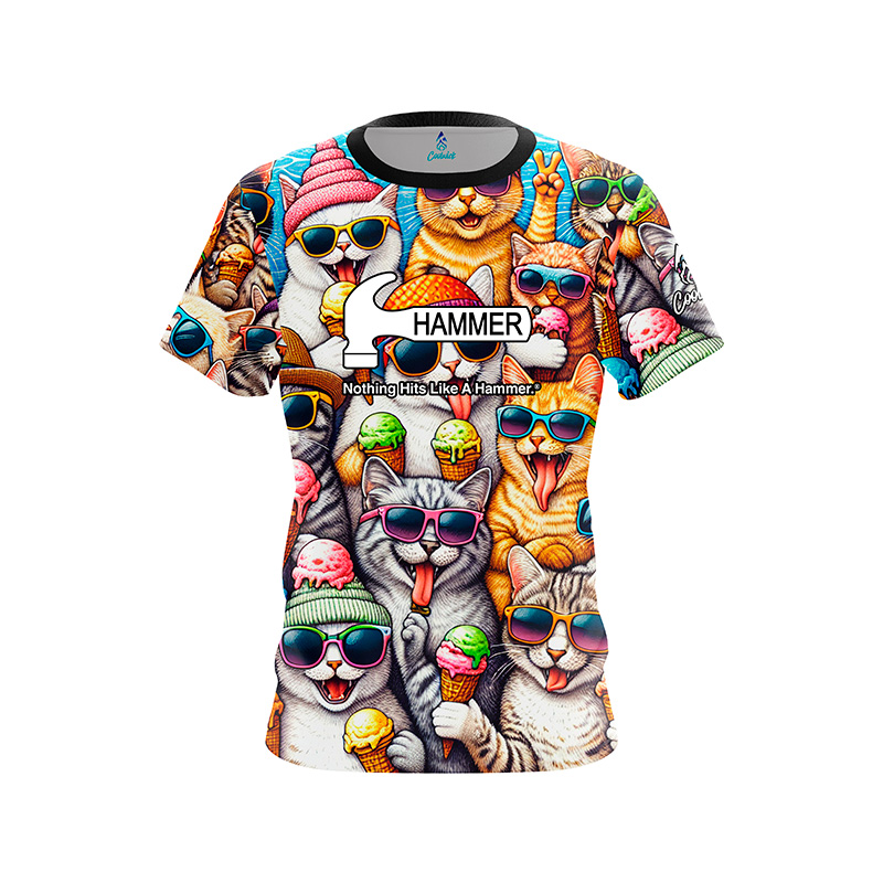 Summer Cats CoolWick Bowling Jersey - Hammer