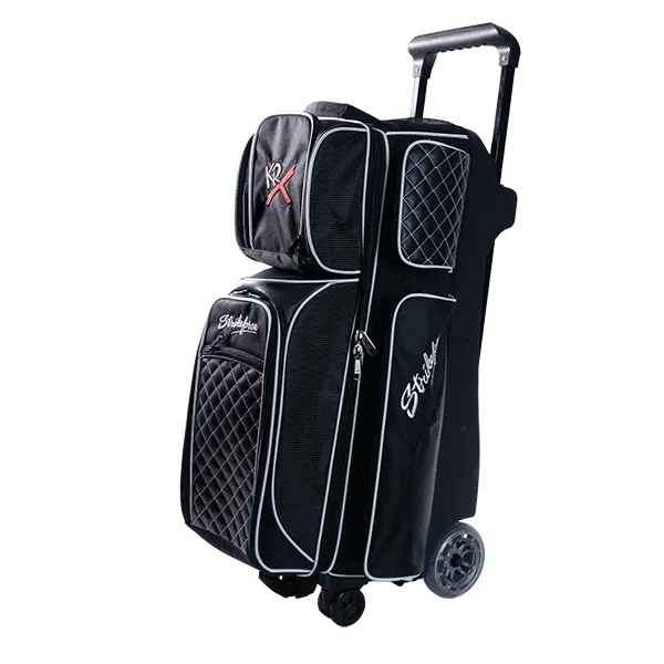 KR Strikeforce Royal Flush 3 Ball 360 Triple Roller Black Bowling Bag