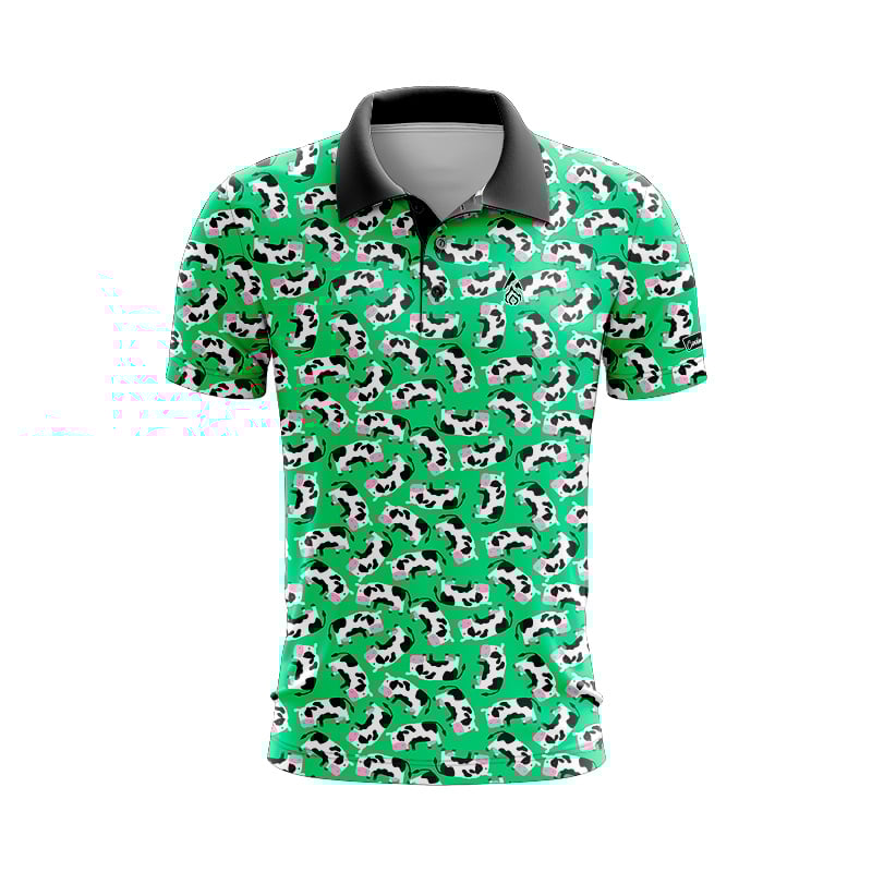 CoolWick Cow Pasture Everyday Button Polo