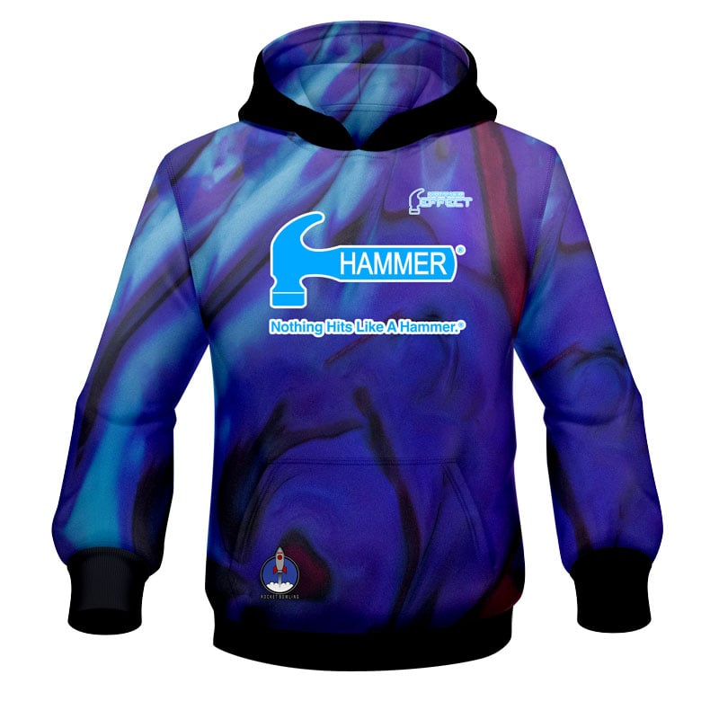 Hammer Effect Rocket Dye-Sub Bowling Hoodie