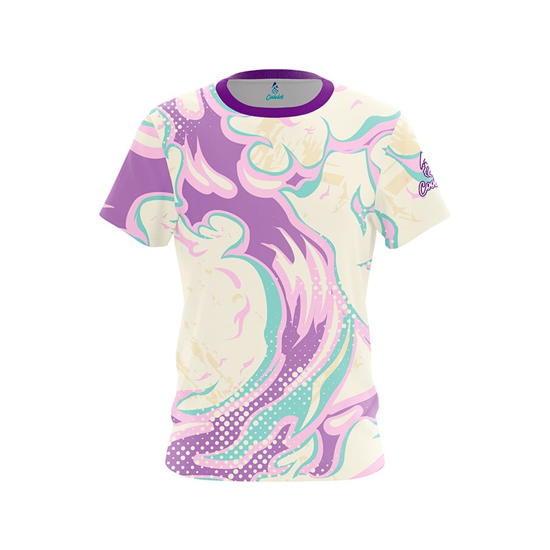 Abstract Fire Liquid Lava CoolWick Bowling Jersey