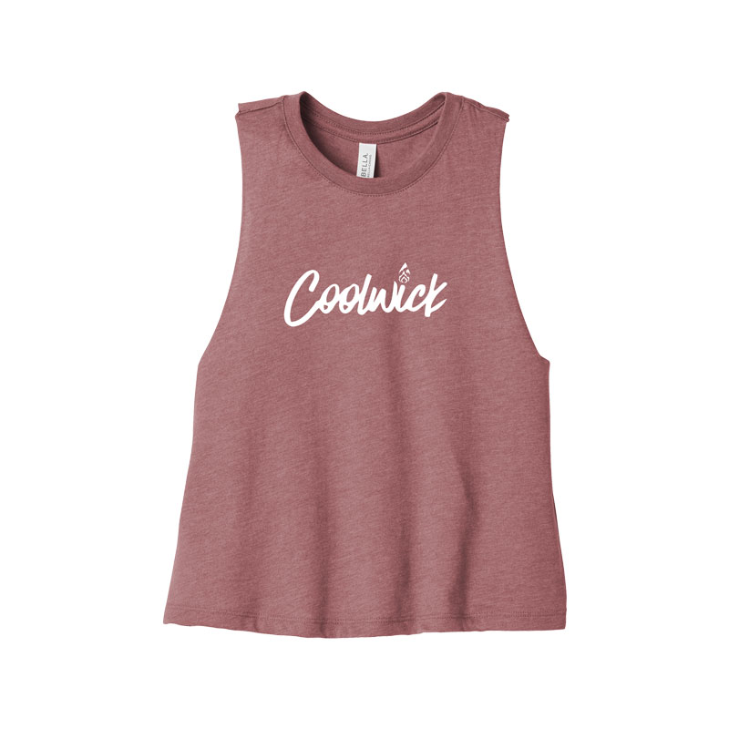 CoolWick Women's Cropped Racerback Bowling Tank Top