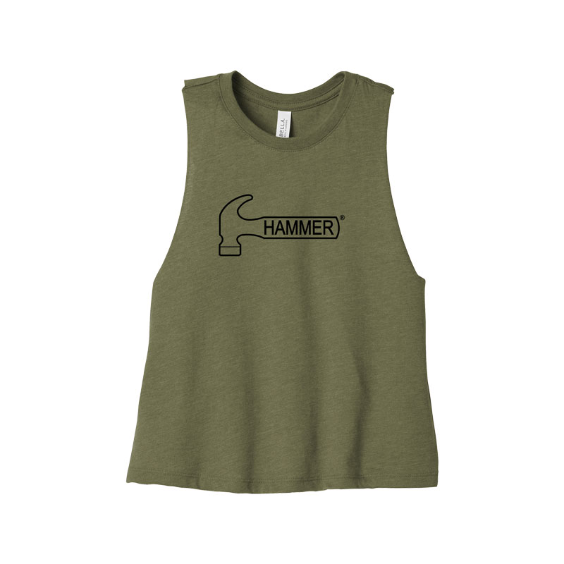 Hammer Women's Cropped Racerback Bowling Tank Top