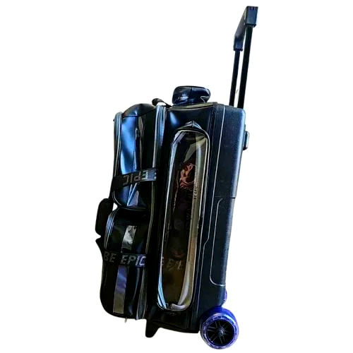 Epic 3 Ball Triple Luminous Black Clear PU Pocket Bowling Bag