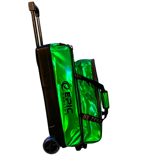 Epic 3 Ball Flash Triple Tote Emerald Green Holo With Removeable Pouch Bowling Bag