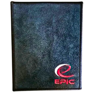Epic Heavy Duty Deluxe Leather Pad Black Red Bowling Shammy