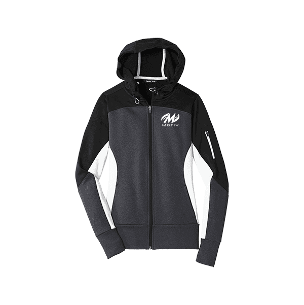 Motiv Women's Fleece GT1 Colorblock Full Zip Hooded Jacket