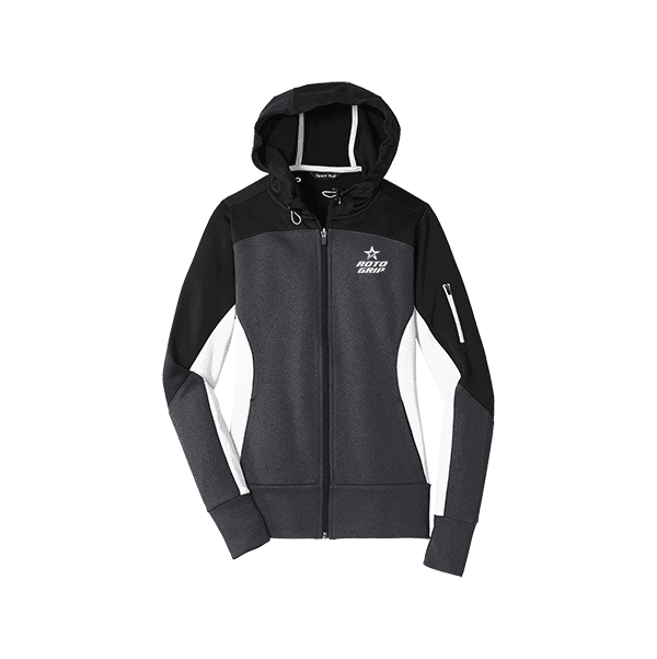 Roto Grip Women's Fleece Halo Colorblock Full Zip Hooded Jacket