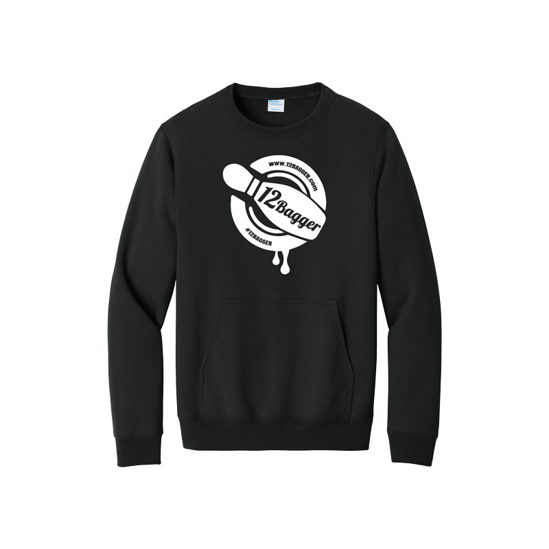 12Bagger Men's Pullover Bowling Pocket Crewneck