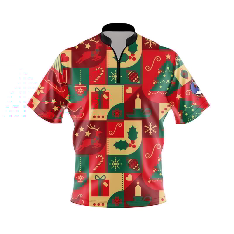 Plain Merry Christmas Xpress Ship Rocket Bowling Jersey
