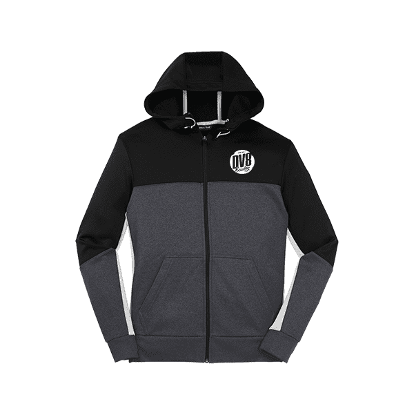 DV8 Men's Fleece Colorblock Full Zip Hooded Jacket