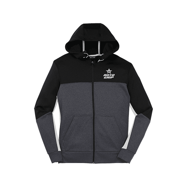 Roto Grip Men's Fleece Colorblock Full Zip Hooded Jacket