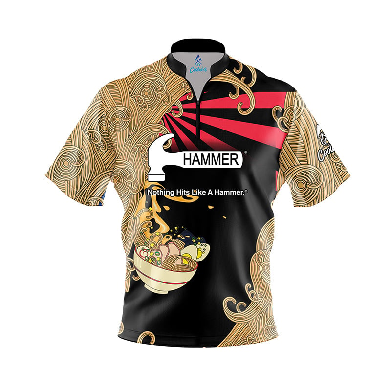 Hammer Cup O' Noodles Quick Ship CoolWick Sash Zip Bowling Jersey