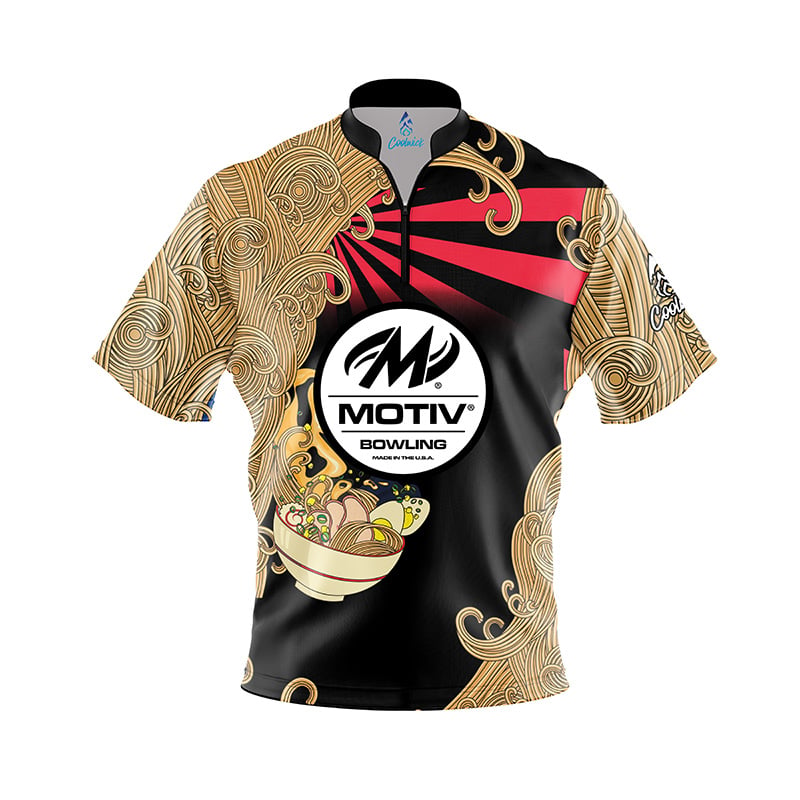 Motiv Cup O' Noodles Quick Ship CoolWick Sash Zip Bowling Jersey