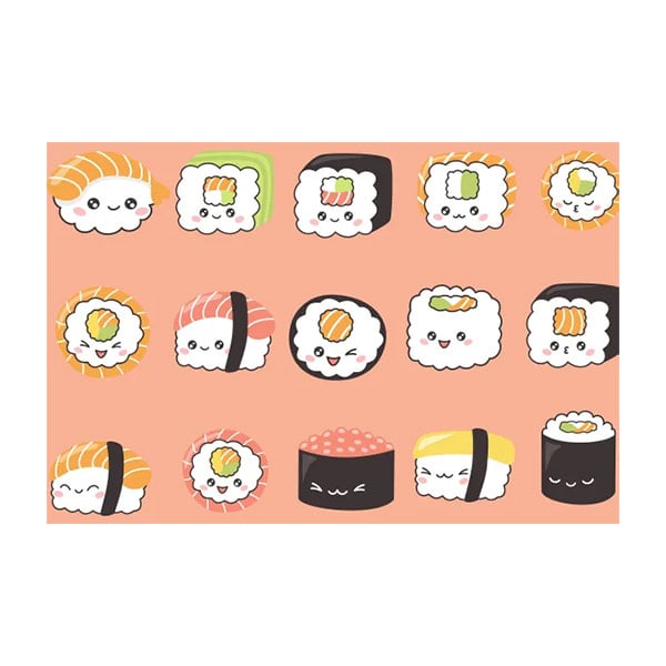 Plain Happy Sushi Bowling Towel