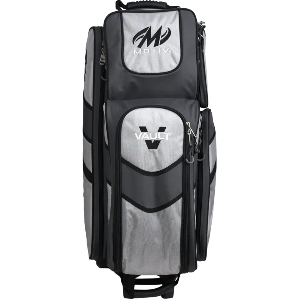 Motiv Vault 3 Ball Triple Roller Silver Bowling Bag + FREE