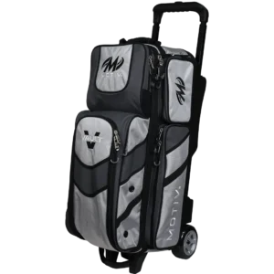 Motiv Vault 3 Ball Triple Roller Silver Bowling Bag