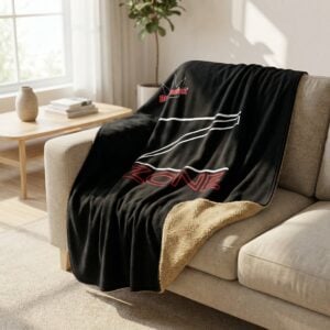 Brunswick Danger Zone Sherpa Lined Throw Blanket