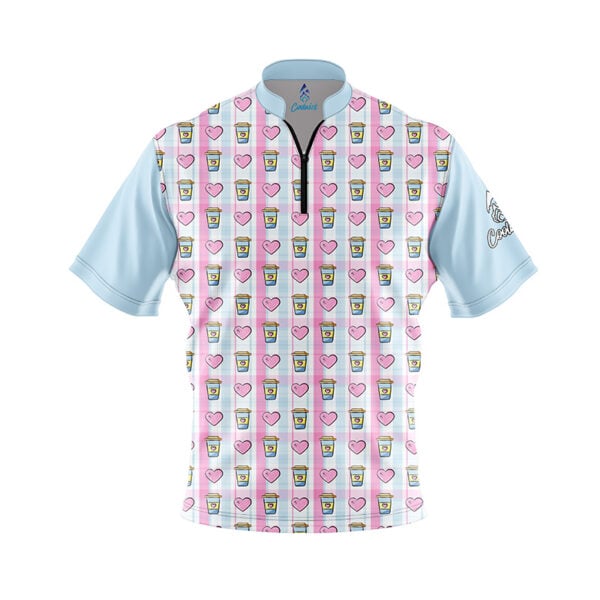Coffee Cups Are Blue Fast Track CoolWick Bowling Jersey