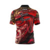 Red Liquid Marble Fast Track CoolWick Bowling Jersey - Image 3