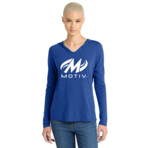 Motiv Women's Tri Blend Bowling Tee Hoodie
