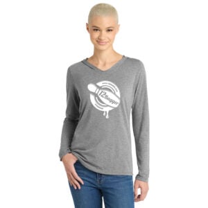 12Bagger Women's Tri Blend Bowling Tee Hoodie