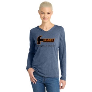 Hammer Women's Tri Blend Bowling Tee Hoodie