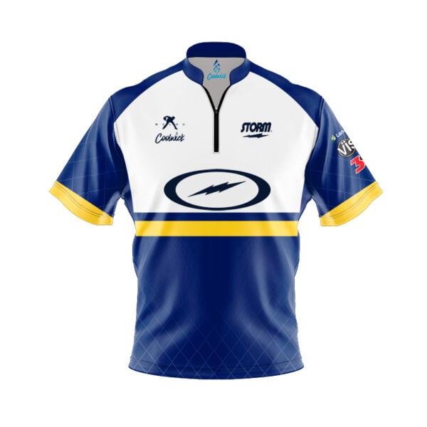 Storm Belmo Tour Blue Yellow Fast Track CoolWick Bowling Jersey