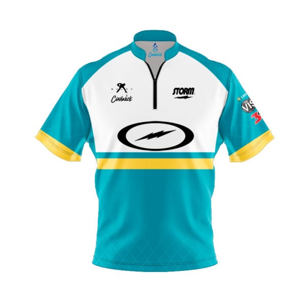Storm Belmo Tour Teal Yellow Fast Track CoolWick Bowling Jersey