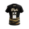 BowlersMart Sean Rash Black Gold Lux Semi-Custom CoolWick Bowling Jersey - Image 2
