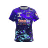 BowlersMart Sean Rash Purple Blue Paint Splatter Semi-Custom CoolWick Bowling Jersey