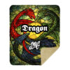 SWAG Dragon Stained Glass Sherpa Lined Throw Blanket - Image 2