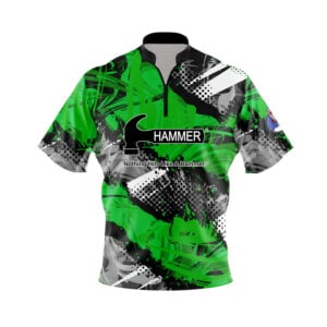 Hammer Lime Sport Grunge Xpress Ship Rocket Bowling Jersey