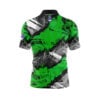 Plain Lime Sport Grunge Xpress Ship Rocket Bowling Jersey - Image 2