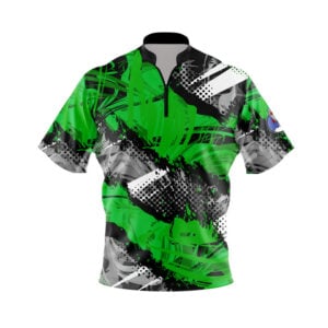 Plain Lime Sport Grunge Xpress Ship Rocket Bowling Jersey