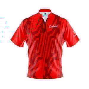 CoolWick Elite Red Spartan Sash Zip Jersey