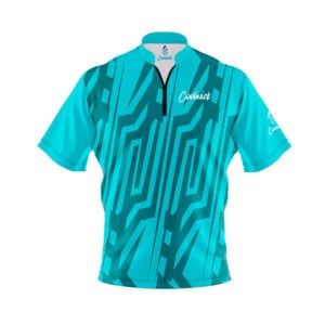 CoolWick Elite Teal Spartan Sash Zip Jersey