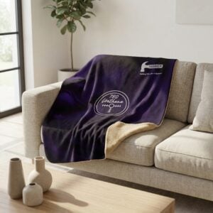 Hammer Purple Pearl Urethane 78D Sherpa Lined Throw Blanket
