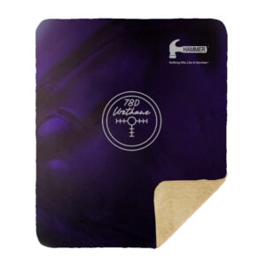 Hammer Purple Pearl Urethane 78D Sherpa Lined Throw Blanket