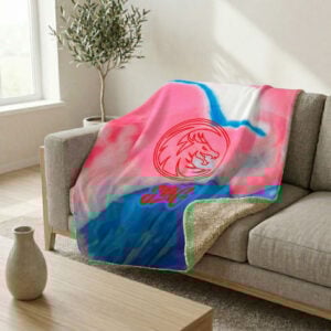 SWAG Dragon Cotton Candy Sherpa Lined Throw Blanket
