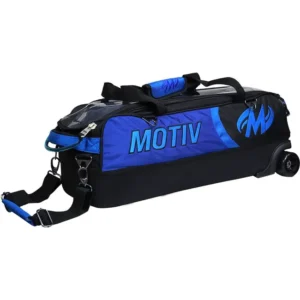 Motiv Apex 3 Ball Triple Tote Roller Midnight Blue Bowling Bag