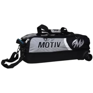 Motiv Apex 3 Ball Triple Tote Roller Silver Bowling Bag