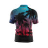 Plain Tropical Lights Quick Ship CoolWick Sash Zip Bowling Jersey - Image 2