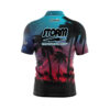 Storm Tropical Lights Quick Ship CoolWick Sash Zip Bowling Jersey - Image 2