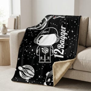 12Bagger Astro Sherpa Lined Throw Blanket