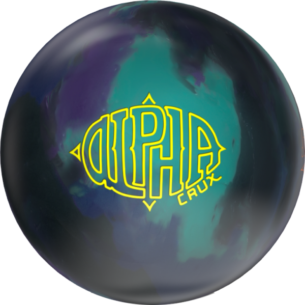 Storm Alpha Crux bowling ball, Black Turquoise and Violet cosmetics