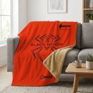 Hammer Black Widow Toxin Pearl Sherpa Lined Throw Blanket