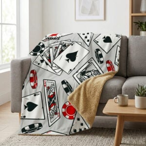 CoolWick All In Sherpa Lined Throw Blanket