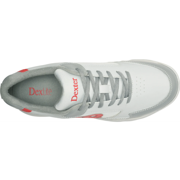 Dexter Mens Ricky V Grey Red Bowling Shoes - Image 4