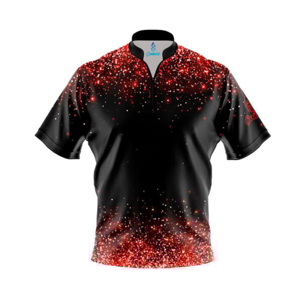 Red Glitter Fast Track CoolWick Bowling Jersey